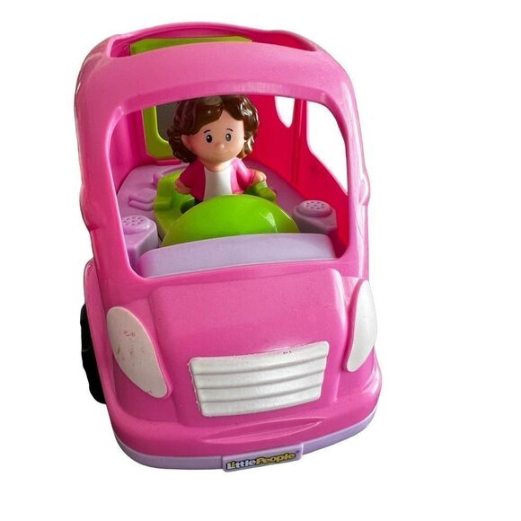 Fisher Price Little People Pink Car SUV Van Music Sounds - Picture 1 of 6